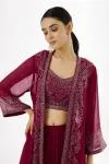 Cherry Pink Cape Sharara