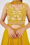 Mustard Chinon Lehenga