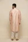 Salmon Pink Raw Silk Kurta Set