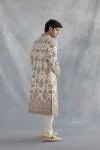 Cream Raw Silk Sherwani
