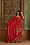 Earthy Red Sharara Suit