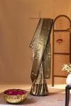 Electric Black Kanjivaram Tissue Saree