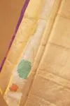 Ivory Gold Kanjivaram Silk Saree
