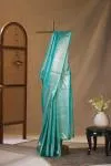 Sea Green Banarasi Kattan Silk Saree