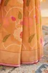 Pumpkin Orange Kota Zari Saree