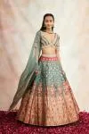 Rare Grey Banarasi Silk Paithni Lehenga