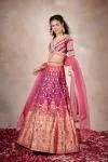 Onion Pink Banarasi Paithni Lehenga