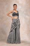 Black & White Drape Garara