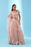 Shimmer Pink Georgette Lehenga