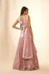 Pink Lavender Georgette Lehenga
