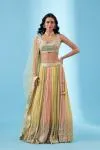 Lime Green Georgette Lehenga