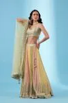 Lime Green Georgette Lehenga