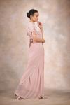 Peach Prosecco Drape Saree