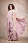 Pearly Lavender Drape Saree