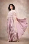 Pearly Lavender Drape Saree