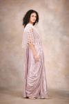 Pearly Lavender Drape Saree