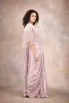 Pearly Lavender Drape Saree