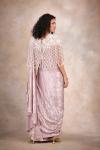 Pearly Lavender Drape Saree
