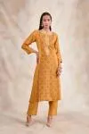 Raw Mustard Bandhani Suit Set