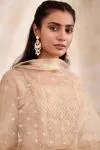 Beige Banarasi Garara Suit Set