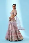 Lilac Banarasi Silk Lehenga