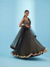Raven Black Bandhani Lehenga