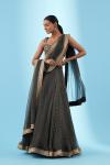 Raven Black Bandhani Lehenga