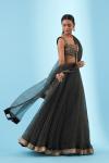 Raven Black Bandhani Lehenga