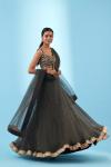 Raven Black Bandhani Lehenga