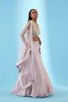 Pink Gloss Organza Lehenga