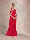 Hot Pink Georgette Drape Saree
