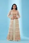 Ivory Embroidered Jacket Lehenga