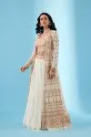 Ivory Embroidered Jacket Lehenga