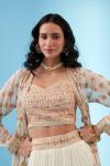 Ivory Embroidered Jacket Lehenga