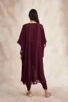 Sangria Red Kaftan Set