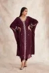 Sangria Red Kaftan Set