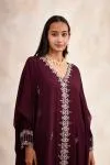 Sangria Red Kaftan Set