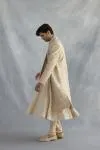 Ivory Chanderi Silk Sherwani