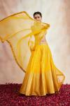 Sunshine Yellow Banarasi Silk Lehenga