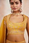 Sunshine Yellow Banarasi Silk Lehenga