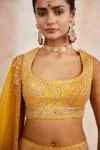 Sunshine Yellow Banarasi Silk Lehenga