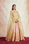 Sweet Pink Banarasi Silk Lehenga