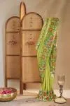 Mehandi Green Paithani Silk Saree
