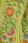 Mehandi Green Paithani Silk Saree