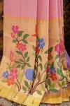 Onion Pink Paithani Silk Saree