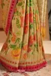 Sunflower Yellow Paithani Silk Saree