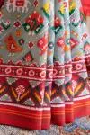 Teal Patola silk saree