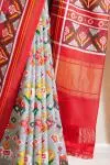 Teal Patola silk saree