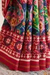 Prussian blue Patola silk saree