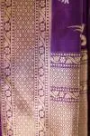 Dark Periwinkle Banarsi Kattan Silk Saree